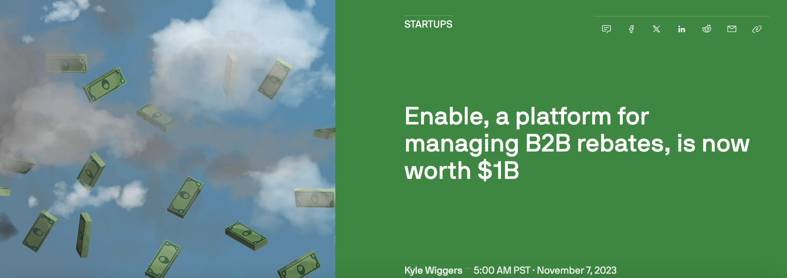 Enable, a platform for managing B2B rebates, is now worth $1B